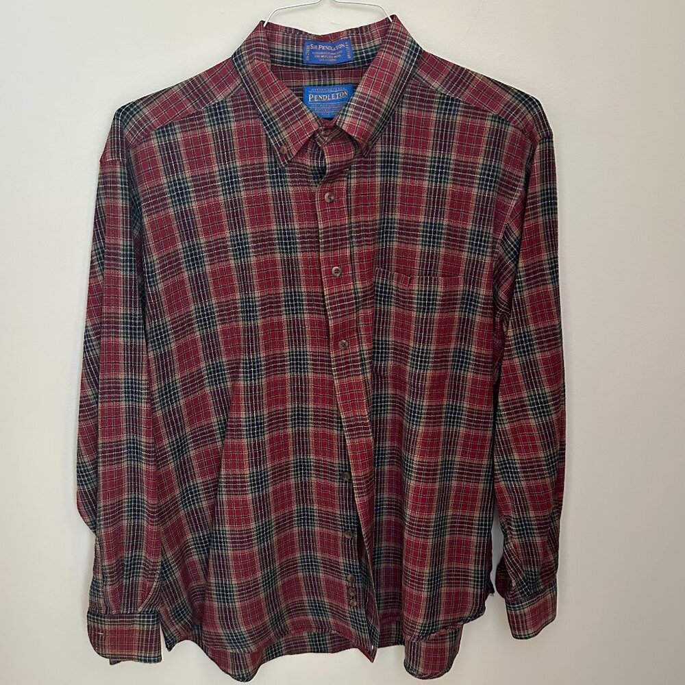 Men's Wool Pendleton Button Down Shirt - image 1